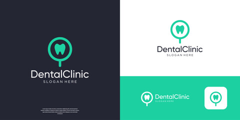 Dental care logo icon vector. Find dentistry logo design template.