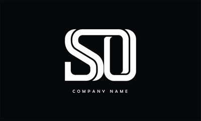 SO, OS, S, O Abstract Letters Logo Monogram