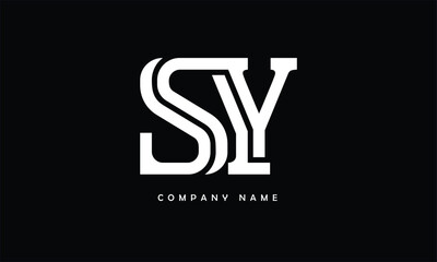 SY, YS, S, Y Abstract Letters Logo Monogram