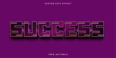 Success 3D editable text effect
