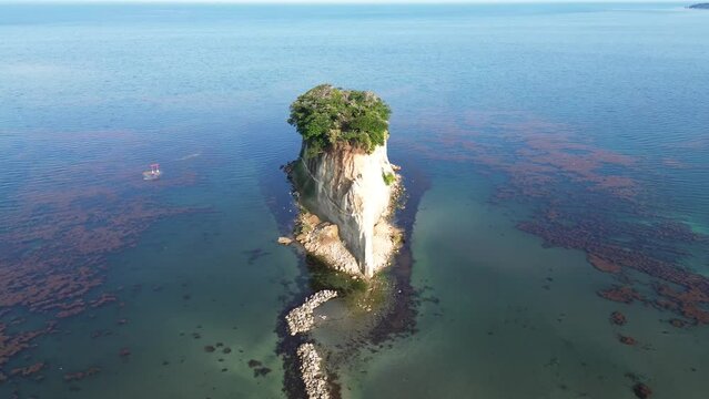 Aerial view of Mitsuke Island before the Noto Peninsula earthquake, Ishikawa Prefecture, Japan 2023 part7