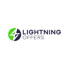 Lightning icon, energy logo vector design