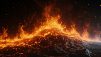 Fire in the dark firefly flame png background realistic 3d rendering for video effect isolated on black backdrop