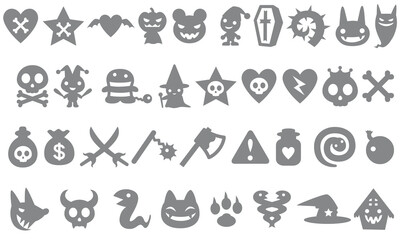 Spooky Halloween glyph bundle