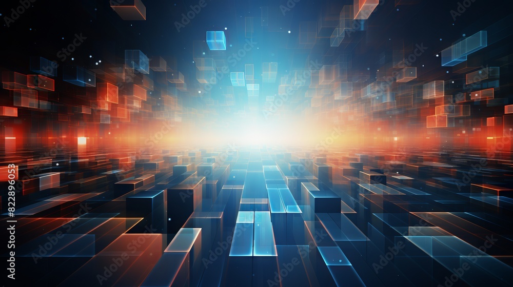 Aufkleber futuristic abstract business technology background with computer fade effect - high-tech digital inn