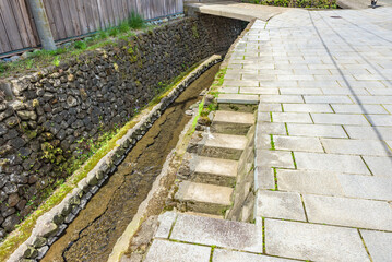 Street view of Shukunegi, Sado City, port town, Important Preservation Districts for Groups of Traditional Buildings, Japan