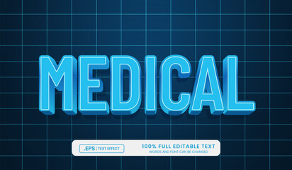 Medical text effect, editable text effect