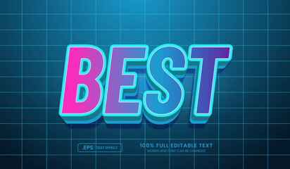 Vector design editable text effect, best text effect