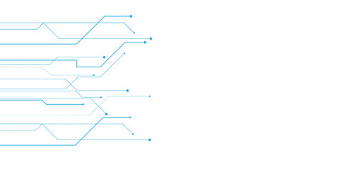Vectors Technology blue circuit diagram. High-tech connection system on a white background.