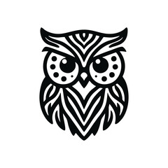 simple logo icon of owl vector illustration