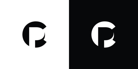 Modern and Unique letter CP initials logo design