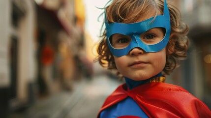 Fototapeta premium Child in Superhero Costume