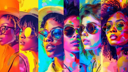 Fototapeta premium Fashionable Portrait with Stunning Warm Hues