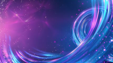 Obraz premium Abstract blue and purple dynamic background .Futuristic vivid neon swirl lines. Light effect.