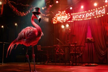 Broadway Flamingo: Musical Debut in Spotlight.