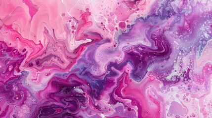 An abstract artwork in shades of pink and purple conveying the dynamic and everevolving nature of feminine energy.