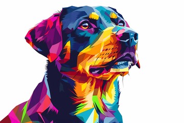 wpap pop art. illustration of a dog