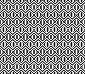 Geometric background. Bold rounded stacked hexagon cells. Hexagonal shapes. Seamless tileable vector illustration.