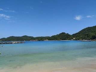 島根県　隠岐　秘密のビーチでの夏休みの絶景