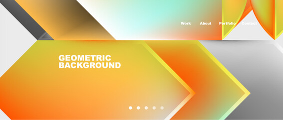 Minimal geometric web site page template design. Vector Illustration For Wallpaper, Banner, Background, Card, Book Illustration, landing page