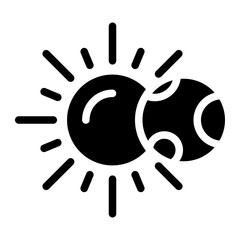 Obraz premium eclipse glyph icon