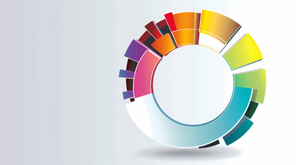 Obraz premium Circle chart design template for creating vector image