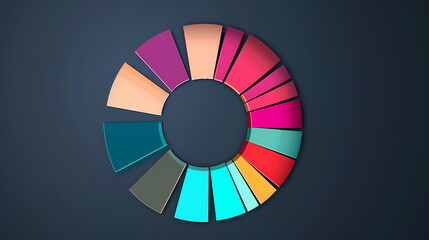 Obraz premium Circle chart design template for creating vector image