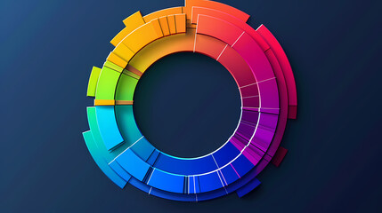 Fototapeta premium Circle chart design template for creating vector image