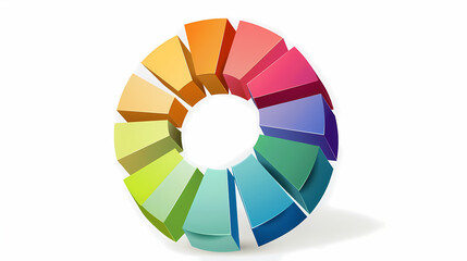 Circle chart design template for creating vector image