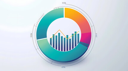 Circle chart design template for creating vector image