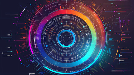 Obraz premium Circle chart design template for creating vector image