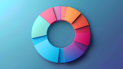 Obraz premium Circle chart design template for creating vector image