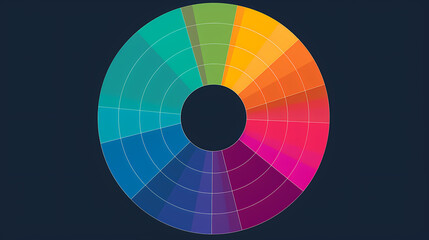 Obraz premium Circle chart design template for creating vector image