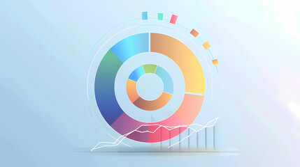 Circle chart design template for creating vector image