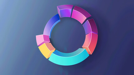 Obraz premium Circle chart design template for creating vector image