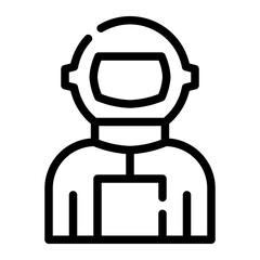 astronaut line icon