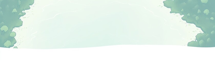 Illustration of a serene green border with a white background. Perfect for invitations, banners, and design projects.