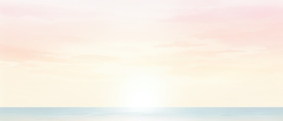 Serene sunrise over calm ocean with soft pastel colors in the sky, providing a peaceful and calming view perfect for relaxation and inspiration.