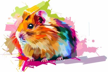 wpap pop art. illustration of a hamster