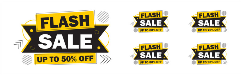 Flash Sale Store Banner Vector Element