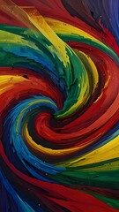 Colorful Abstract Swirl Painting