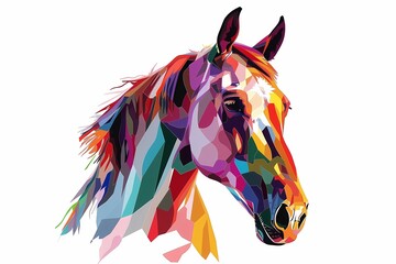 wpap pop art. illustration of a horse