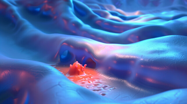 A 3D rendered cross-section of the plasma lemma showing phospholipid movement