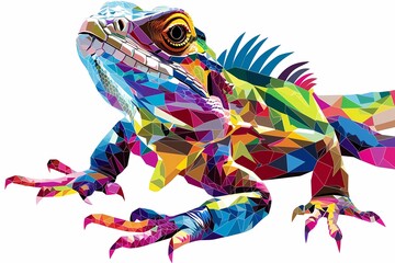 wpap pop art. illustration of a lizard