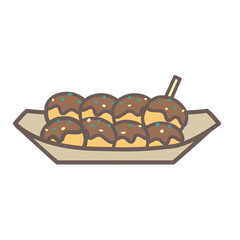 シンプルなたこ焼きのイラスト