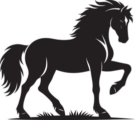 black horse silhouette