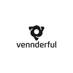 Letter V circle logo vector illustration