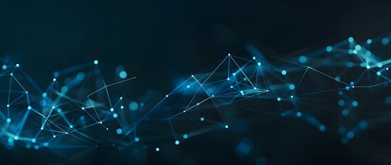 Blue Glowing Abstract Technology Background with Connection Lines