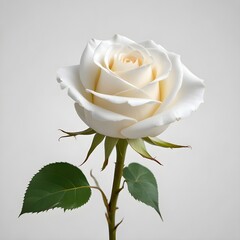 white rose isolated on black