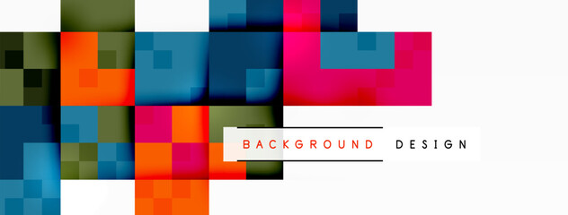Dynamic colorful squares background. Vector Illustration For Wallpaper, Banner, Background, Card, Book Illustration, landing page